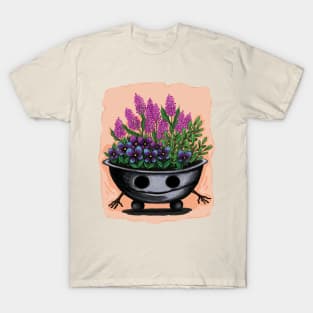 Purple flowers plant pot T-Shirt